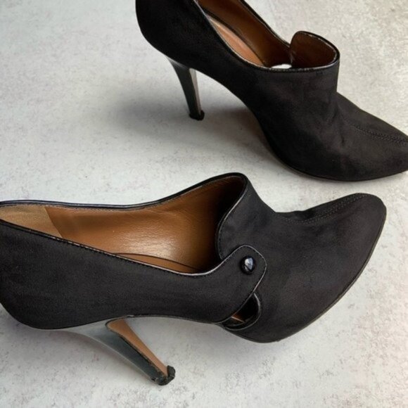 Hobbs London Suede Heels w/ Cutouts - Picture 1 of 6